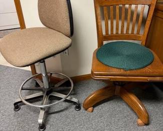 Vintage office chairs. Probably post-office surplus. 
