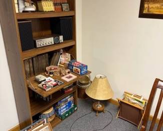MCM. Mid Century. Panasonic stereo/receiver. Lamps.  