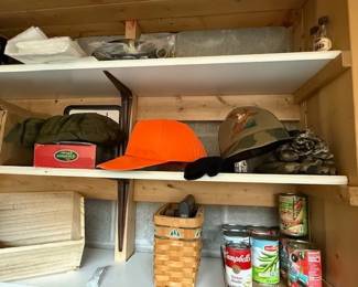 Vintage hunting clothing. 