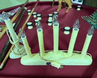 Christmas candelabras. 