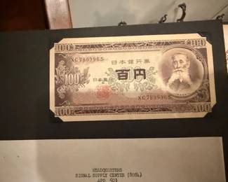 100 Japanese Yen. 