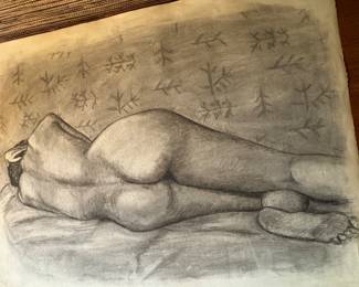 Original Charcoal Drawing by Charles G. Staples