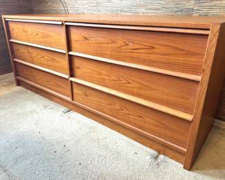 Teak Floating Wall Unit with Cabinets & Drawers – Modular Mid-Century Shelving