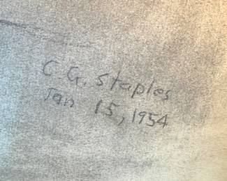 Original Charcoal Drawing by Charles G. Staples