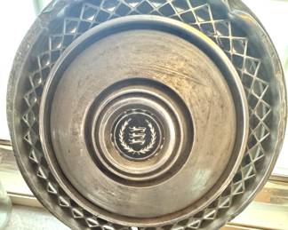 Cadillac Vintage Wheel Cover – Garage Art or Auto Enthusiast Decor