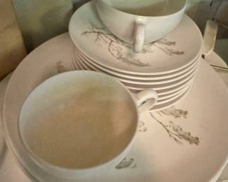 Vintage Dishware Set (with branch motif)