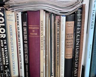 americas quilts and coverlets, Americas forgotten architecture, the unfolding of artist activity, encyclopedia of painting, American heritage, art in the modern architecture, modern prints and drawings, fifth centuries of art.