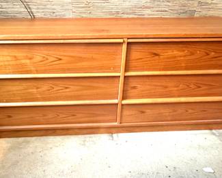 Teak Floating Wall Unit with Cabinets & Drawers – Modular Mid-Century Shelving