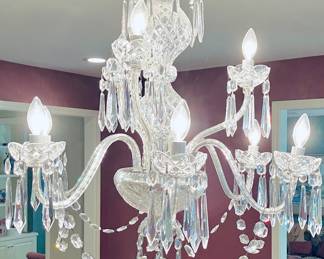 This incredible Waterford chandelier will be for sale and comes already taken down and boxed!