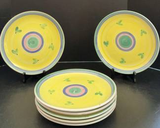 8 Caleca Carousel Dinner Plates 