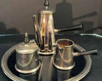 The Sheffield Silver Company Vintage Art Deco Coffee Set With Tray 