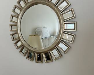 Ethan Allen Art Deco Sunburst Mirror (@33.5” D) 