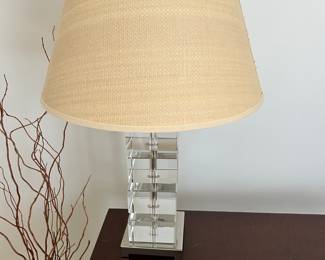 Vintage Beveled Stacked Crystal table Lamp