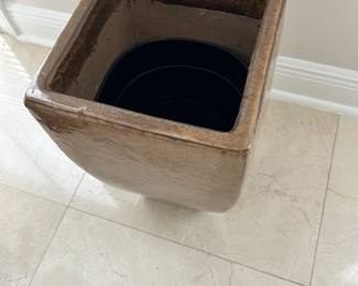 Large Glazed Planter (@19.5”H X 12.5W)