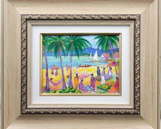 Jean-Claude Picot (French, 1933-2020) Seriolithograph W/ COA, "Paysage a St. Dominque"
