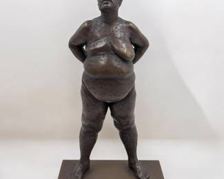 Bronze Figural Nude Sculpture By T.J. Dixon's "Real Women" Project, Beverly 51, For Non-Profit
