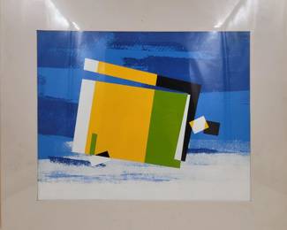 American Jon Henry 1916-90 Acrylic Painting Titled "Prism Series #6" Dated 1989
