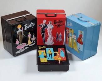 Vintage 1960's Mattel Barbie Wardrobe Boxes "Ponytail" Series, 4 Pieces
