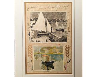Limited Ed. 16/300 Pencil Signed Michael Eisemann Abstract Lithograph
