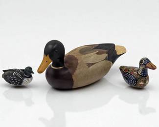 Lot Of 3 Duck Figures Of Various Origin
