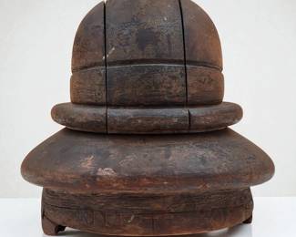 Antique Empire Hat Block Co. Wooden Hat Mold
