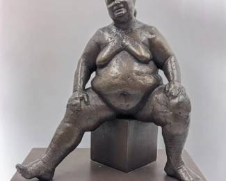 Bronze Figural Nude Sculpture By T.J. Dixon's "Real Women" Project, Wendy 45, For Non-Profit
