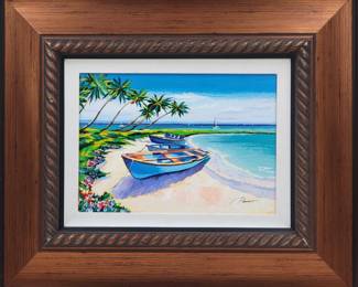 Alex Pauker (Russian, b. 1974) Serigraph On Linen W/ COA, "Hidden Cove"
