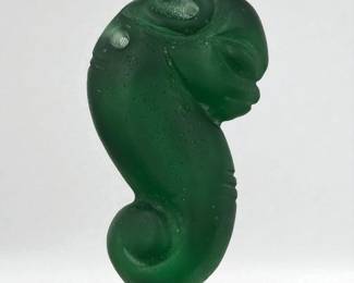 Chinese Hongshan Culture Carved Figural Pendant, Possibly Green Fluorite
