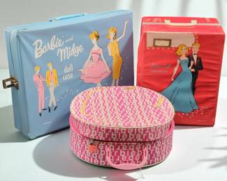 Vintage Mattel Barbie Wardrobe Boxes, 3 Pieces
