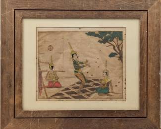 Vintage Signed Dorsey Potter Tyson (American, 1891-1969) Colored Etching
