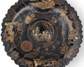 An Anglo Japanese Lacquerware Footed Bowl
