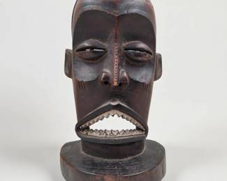 African Hand Carved Chokwe Tribe Mask
