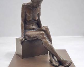 Bronze Figural Nude Sculpture From T.J. Dixon's "Real Women" Project, Estelle 75 FOR NON PROFIT
