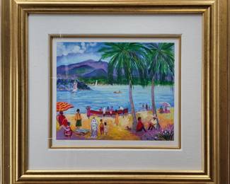 Jean-Claude Picot (French, 1933-2020) Seriolithograph W/ COA, "Paysage a Fort de France"
