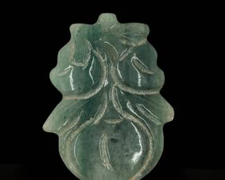 A Beautiful Chinese Carved Jadeite Pendant
