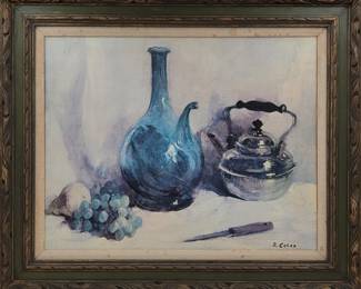 Rudolph Colao (American Mass/Maine, 1927-2014) Digital Print On Canvas Still Life
