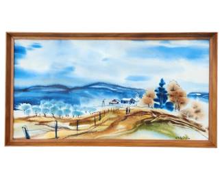 N.Y, Minnesota American-Adolf Arthur Dehn 1895-1968 Watercolor Landscape Painting Signed Lower Right
