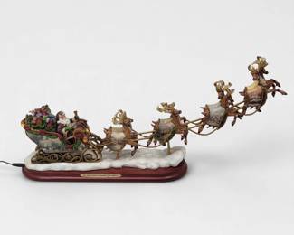 Thomas Kinkade 2004 Night Before Christmas Illuminated Sleigh
