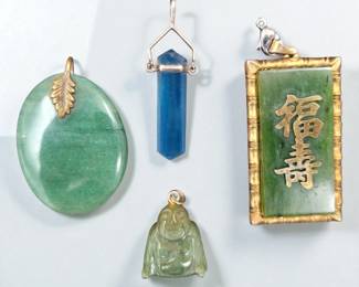 Lot Of 4 Jade Pendants
