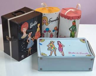 Vintage 1960's Mattel Barbie Wardrobe Boxes Featuring "Francie", 4 Pieces
