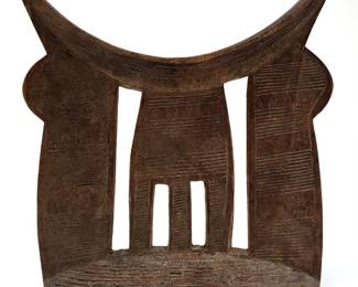 African Ethiopian Hand Carved Wooden Neck Rest
