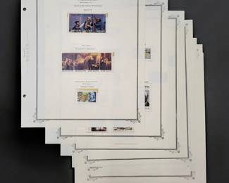 Scotts American Stamps Album 1970-1978 Unused 28 Pages + Assorted 1973-1980 Stamp Blocks

