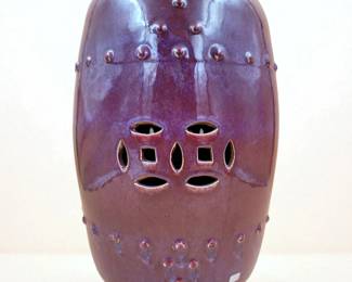 Chinese Oxblood Porcelain Garden Seat
