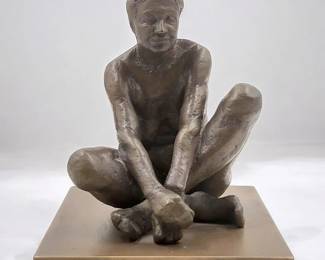 Bronze Figural Nude Sculpture From T.J. Dixon's "Real Women" Project, Chris 66 FOR NON PROFIT
