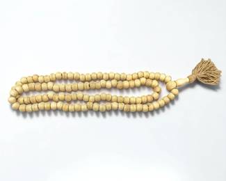 A Fine Tibetan Carved Bone Mala Necklace, Approx. 110 Beads
