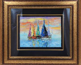 Duaiv (French, b. 1952) Signed & Numbered Giclee W/ COA, "Soir et Voiles" 118/450
