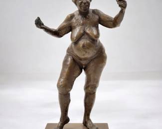 Bronze Figural Nude Sculpture By T.J. Dixon's "Real Women" Project, Elsie 73 FOR NON PROFIT
