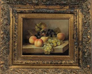 Mid Century Still-Life Oil On Board Painting, Signed Hoffman
