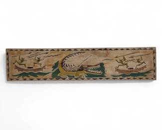 Palau Micronesia Wood Carved Story Board Panel
