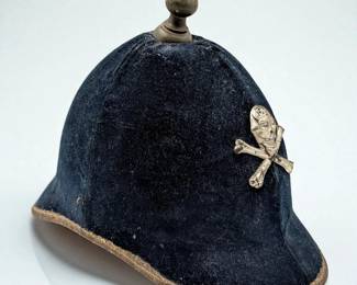 An Old Masonic Skull And Crossbones Helmet
